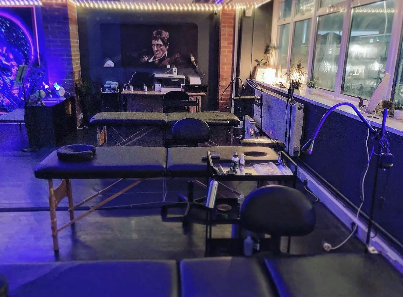 The private tattoo studio interior at Fresh Prince of Ink
